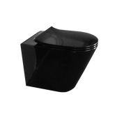 NEW BLACK Toilet Black-White Concealed inwall recessed cistern floor Toilet for white bathroom
